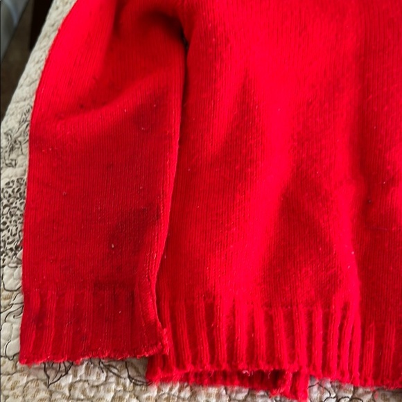 Vintage Blue Bird Red Sweater Cozy Knitwear As Is Size 2 - Picture 7 of 7